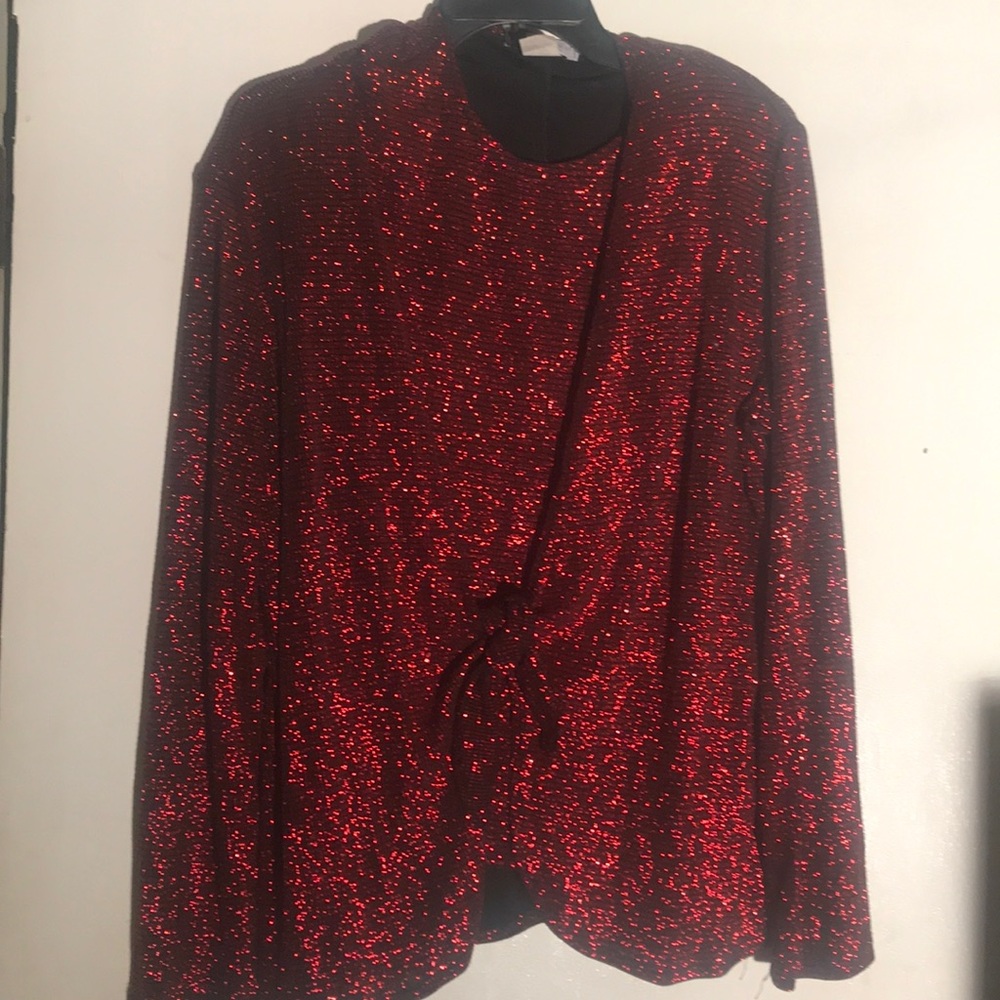 Half moon bay re & black seguin top